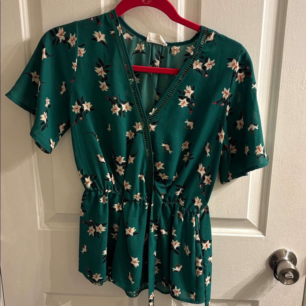 Sienna Sky Teal Floral Top